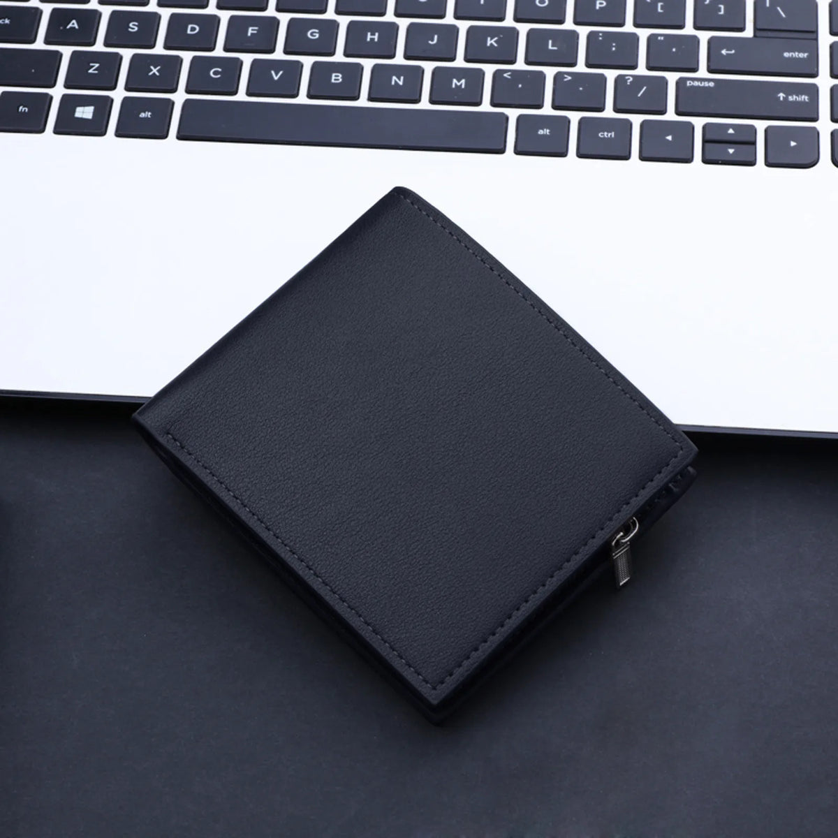 Solid Canvas Short Wallet for Men
