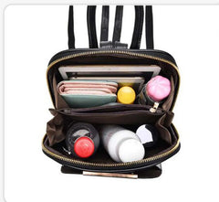 Large Capacity Leather Backpack Women School Bag Casual Totes