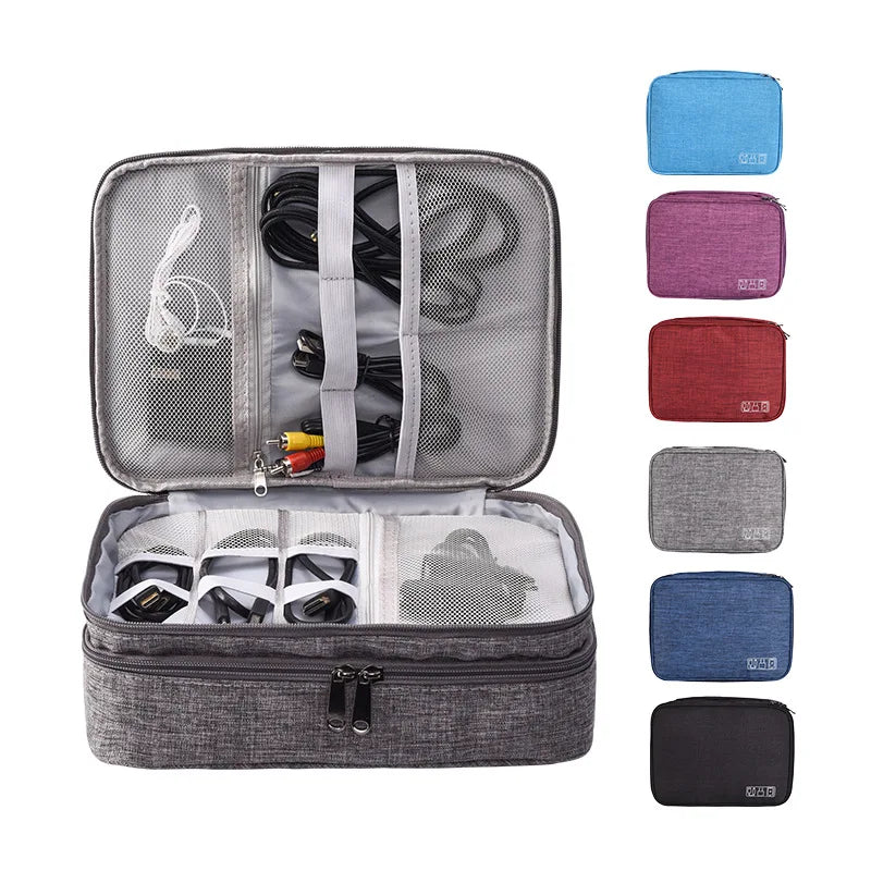Waterproof Packing Cubes Electronics Organizer Bag Gadget Carry #9167