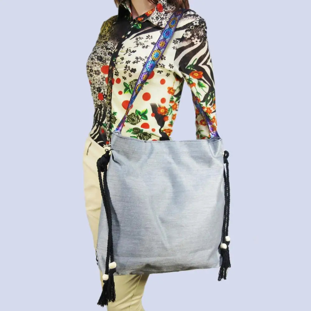 Vintage Ethnic Shoulder Hobo Embroidery Floral Cross Body Bag