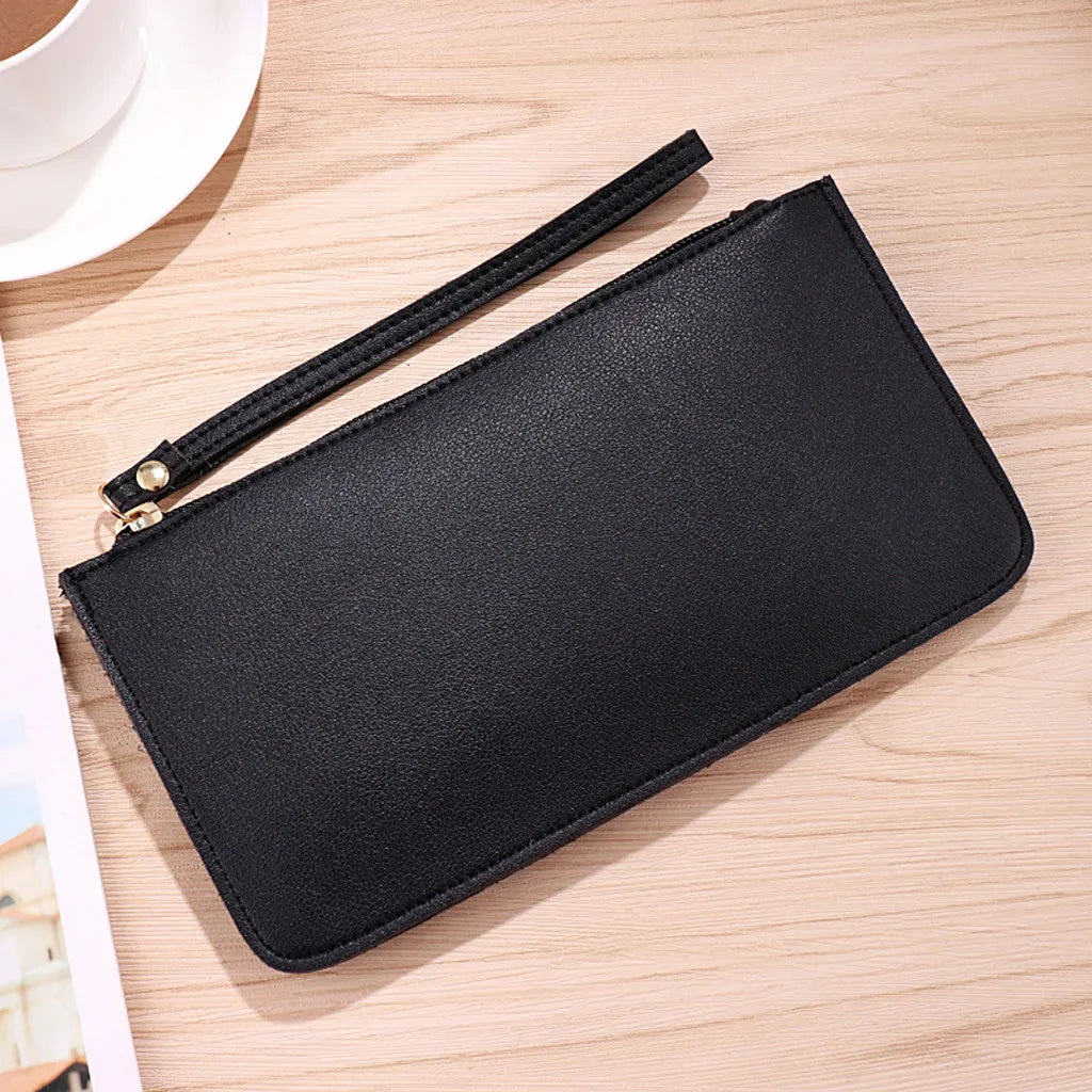Women Long Purse Large Capacity Red Wallet