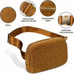 Fleece Waist Bag for Men and Women in Autumn and Winter