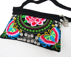 Vintage Hmong Tribal Ethnic Embroidery Waist Bags Women Waist Pack Bags