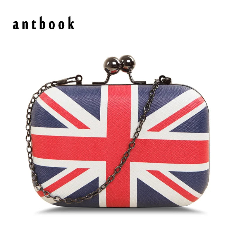 England Flag Women Clutch Vintage Messenger Bag Shoulder Bag PU Leather Handbags