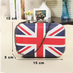 England Flag Women Clutch Vintage Messenger Bag Shoulder Bag PU Leather Handbags