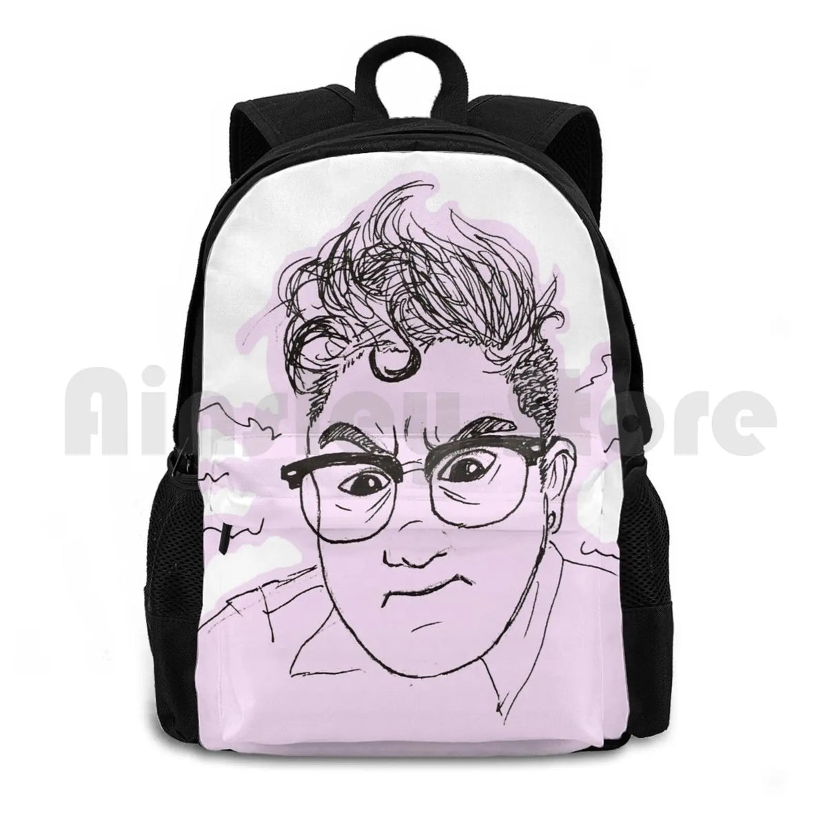 Fren 2 Outdoor Hiking Backpack Riding Climbing Sports Bag Portrait Funny Face