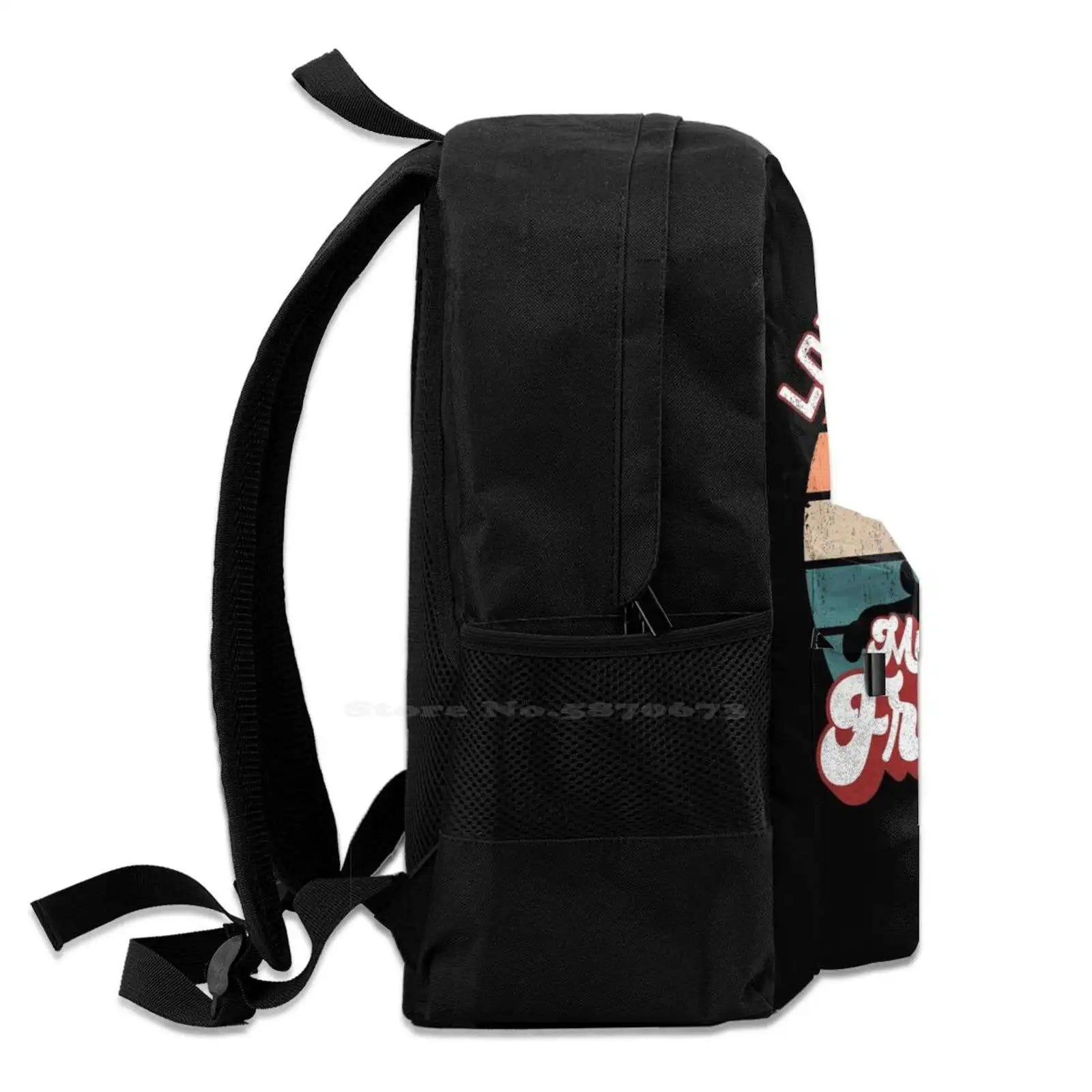 French Bulldog Love Is In The Air Backpack For Student School Laptop Travel Bag