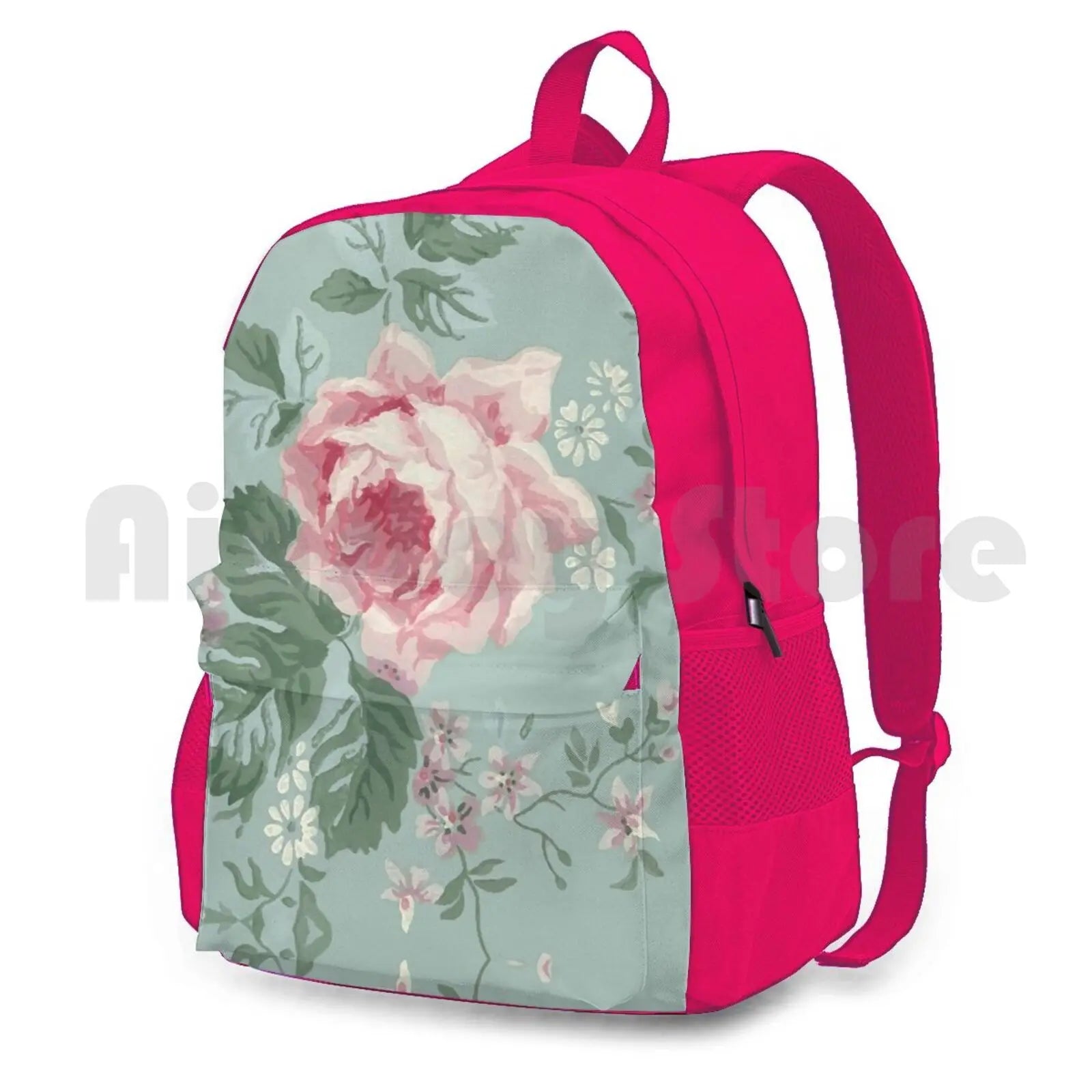 French Vintage Roses Outdoor Hiking Backpack