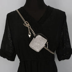 French Rhinestone Waist Bag Crystal Fanny Pack Women