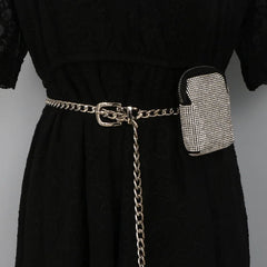 French Rhinestone Waist Bag Crystal Fanny Pack Women