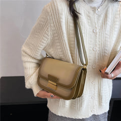 French Style Saddle Crossbody Bag for Women