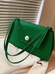 French Texture Shoulder Bag for Women Summer Solid Underarm Pack
