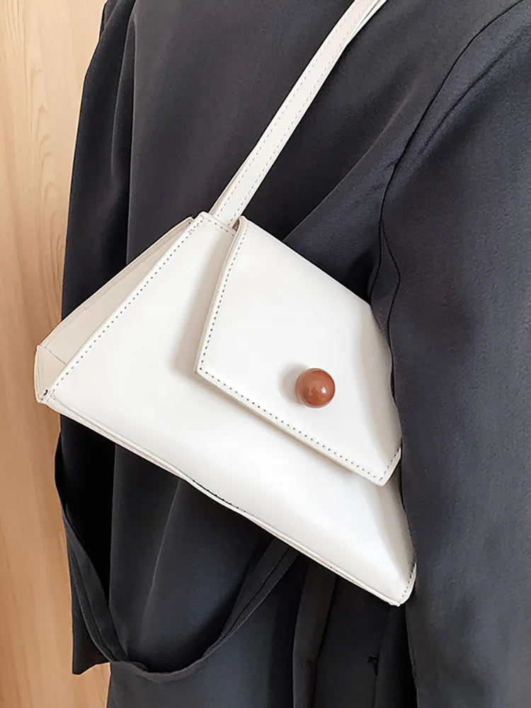 French Texture Shoulder Bag for Women Summer Solid Underarm Pack