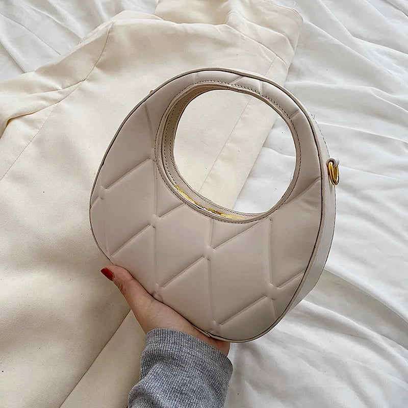 French Half Moon Shoulder Bag for Women Summer Clutch Purse