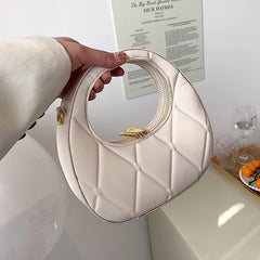French Half Moon Shoulder Bag for Women Summer Clutch Purse