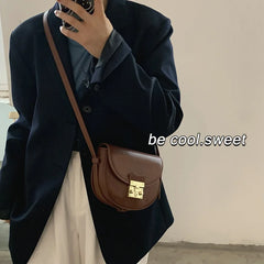 French Small Bag Female Saddle Messenger Bag