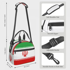 Iran Flag Cooler Bag Portable Thermal Lunch Box Tote Food Bag