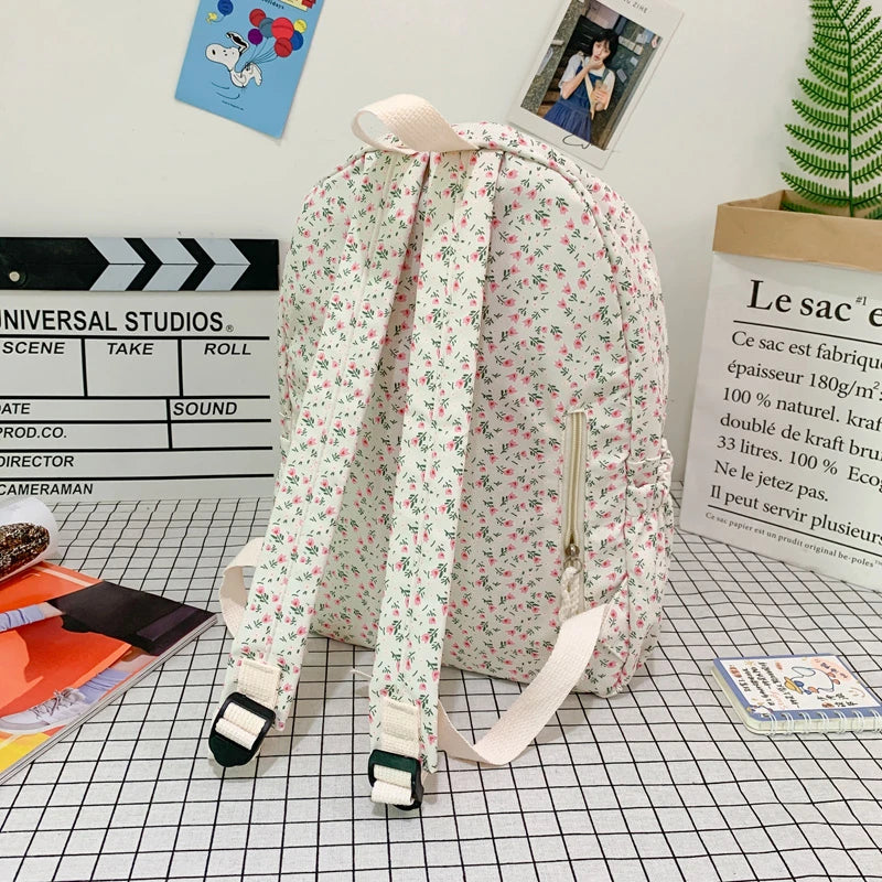Pastoral Style Women Backpack Cartoon Mochila for Girls Boys Travel Rucksack