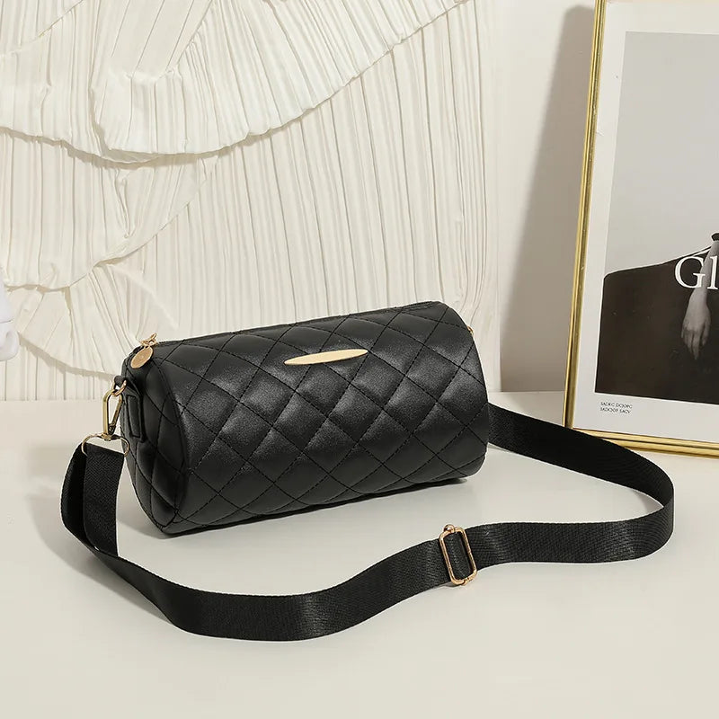 Embroidered Cylinder Handbag Shoulder Women's Bags Crossbody Bag
