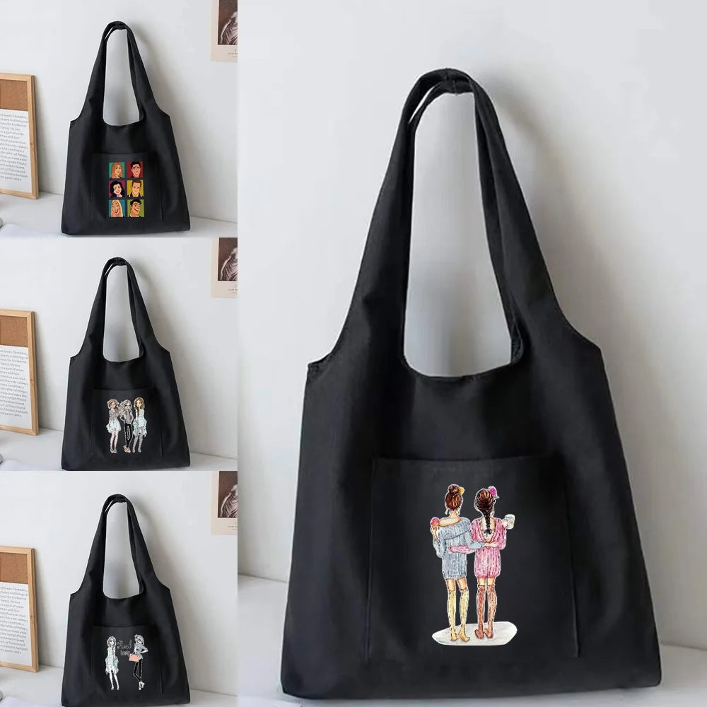 Canvas Vest Bag Women Casual Shopping Shoulder Bag