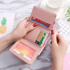 Fringe Women's Short Leather Wallet Clutch