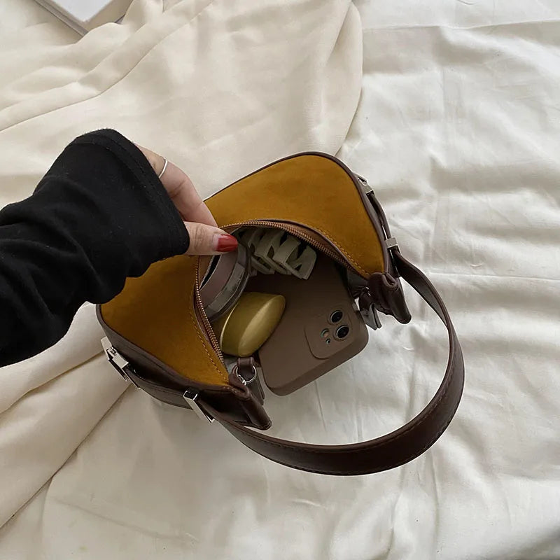 Stylish Frosted Fabric Shoulder Bag for Women