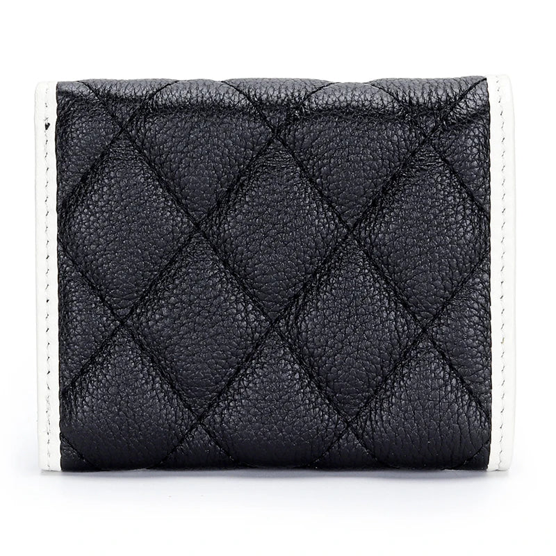 Cow Leather Wallet Women's Short Clip