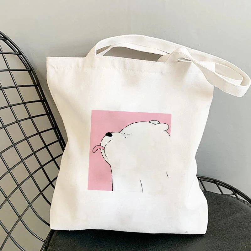 Cartoon Bear Shopping Bag Tote Large Capacity Messenger Handbag