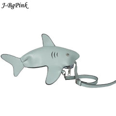 Personality Shark PU Leather Shoulder Bag Tote Mini Messenger Clutch Purse