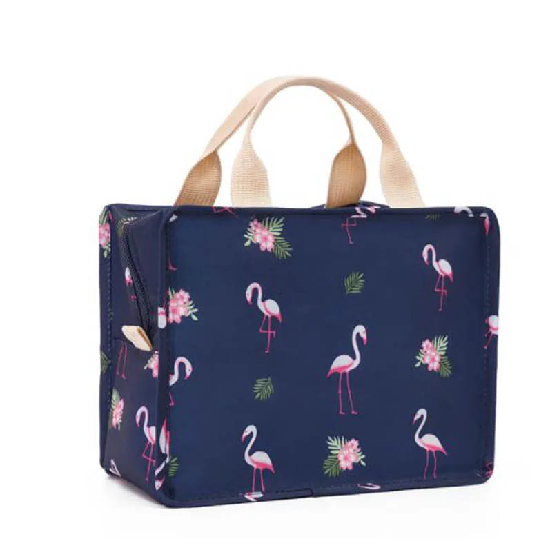 Canvas Lunch Bag Insulated Cooler Thermal Food Picnic Lunch Box For W
