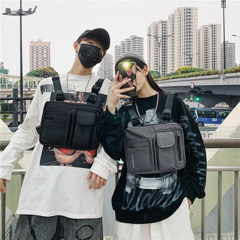 Tactical Chest Bag Men Women Hip Hop Vest Streetwear ArmyGreen Waist Pack