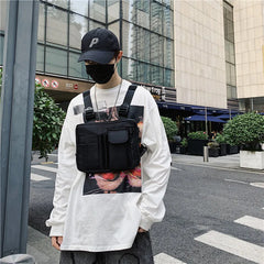 Tactical Chest Bag Men Women Hip Hop Vest Streetwear ArmyGreen Waist Pack