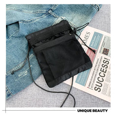 Functional Drawstring Basic Shoulder Bag Chest Bag