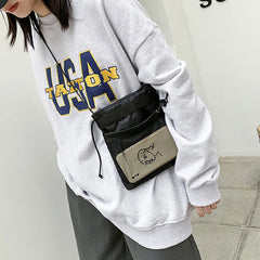 Functional Drawstring Basic Shoulder Bag Chest Bag