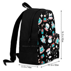 Halloween Cat Skull Backpack Colorful Funky Pattern
