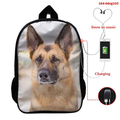 Funny 3D Dog Print Kids Backpacks Animal Prints Children Shoulder School Bagpack