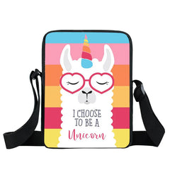 Funny Alpaca Messenger Bag Canvas Crossbody