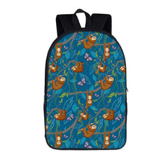 Funny Sloth Print Backpack for Teenagers Girls Boys School Bag Laptop Rucksack