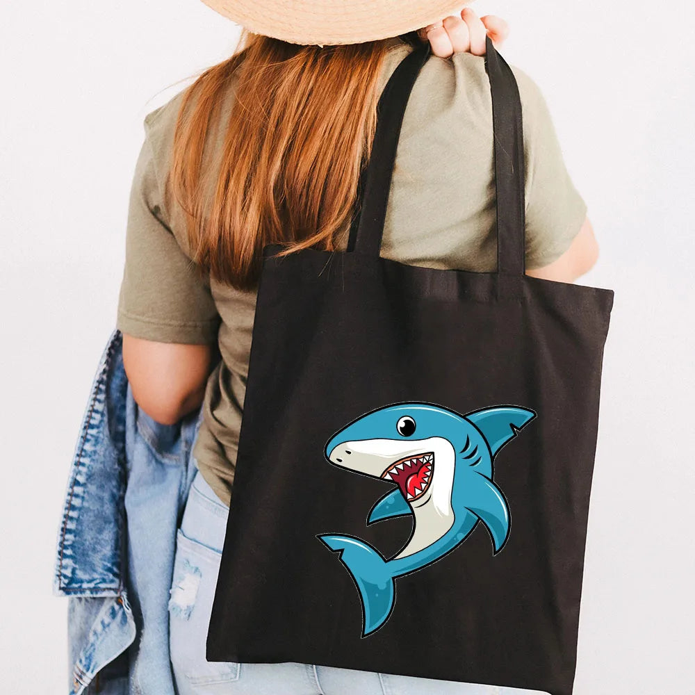 Funny Corn Astronaut Cartoon Shark Lamp Hand Love Rocket Women Harajuku Shopper