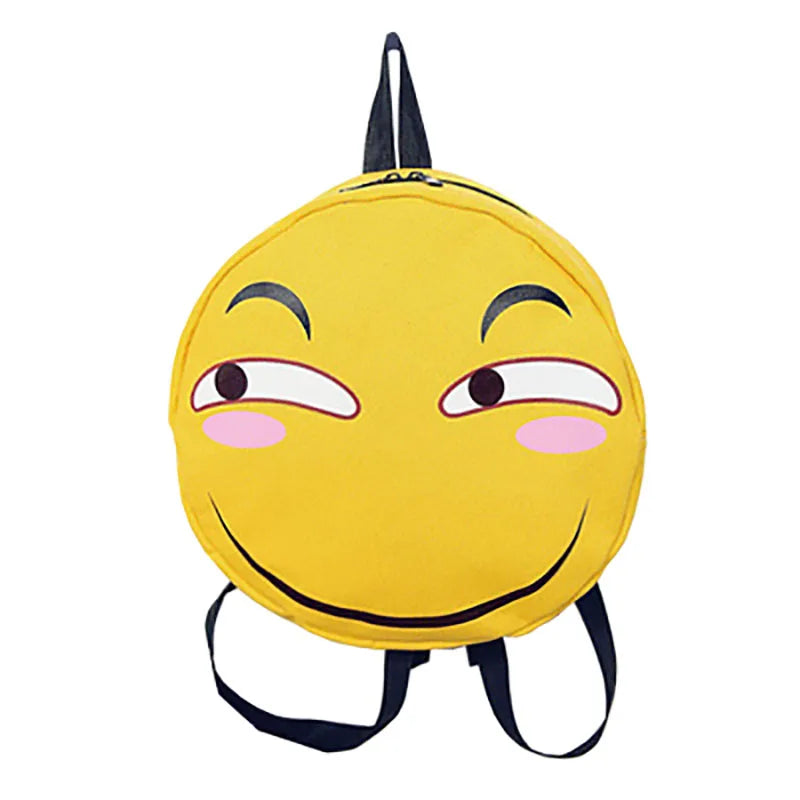 Funny Face Expression Anime Round Backpack