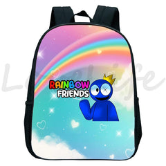 Funny Rainbow Backpack for Kids Boys Girls Cartoon School Bags Children Rucksack