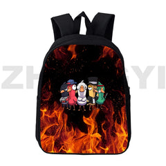 Funny Goose Goose Duck 3D Backpacks Preppy Style Canvas Backpack