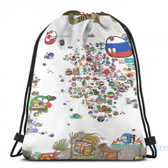 Funny World Map USB Charge Backpack Men Women Travel Laptop Bag