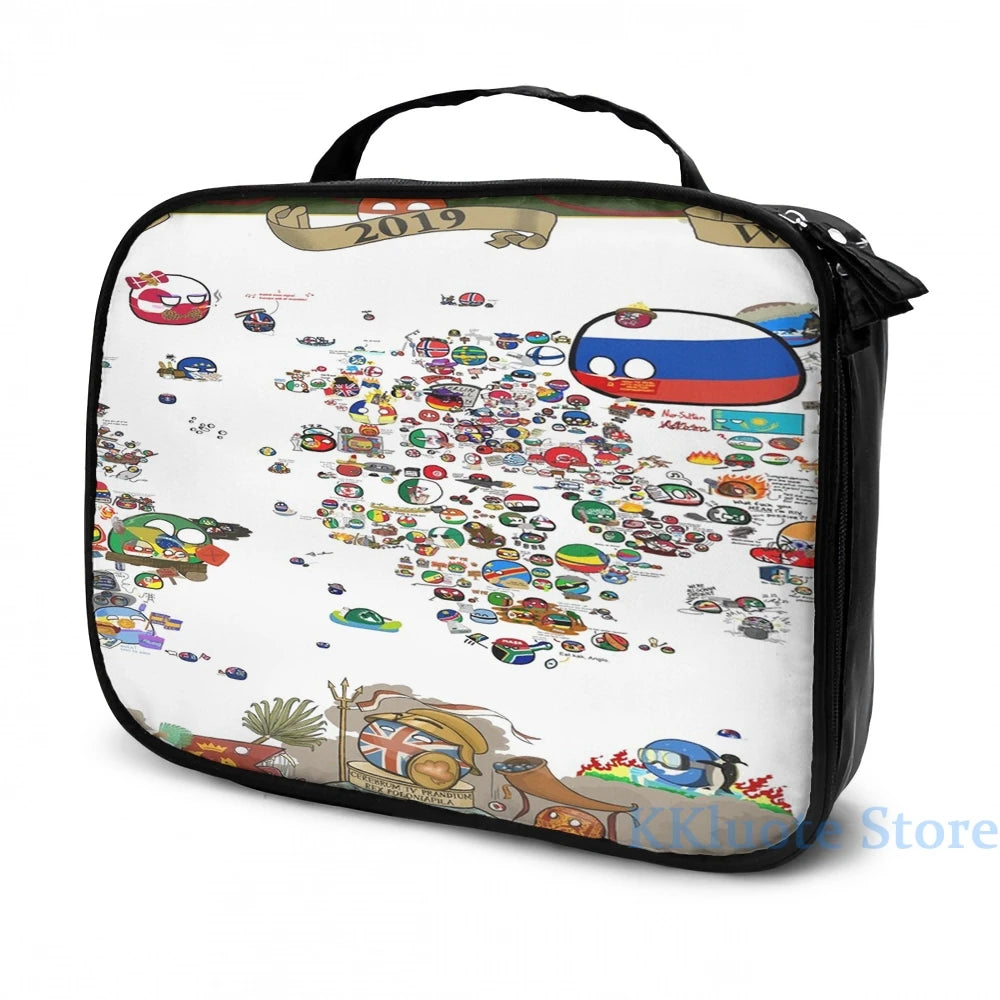 Funny World Map USB Charge Backpack Men Women Travel Laptop Bag