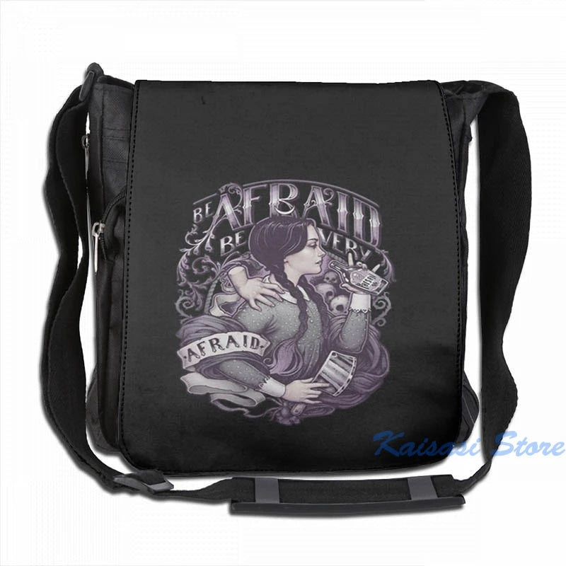 Addams Family USB Charge Backpack, Funny Graphic Print, School Travel Bag