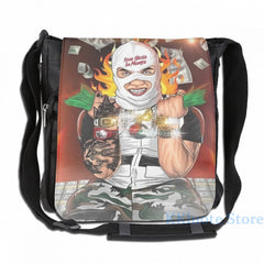 Funny Graphic Print Anuel AA USB Charge Backpack Men School Bags Women Bag
