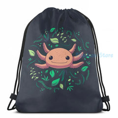 Funny Axolotl Print USB Charge Backpack for School and Travel