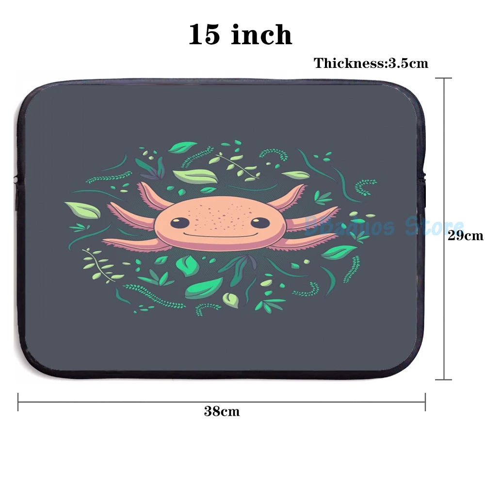Funny Axolotl Print USB Charge Backpack for School and Travel