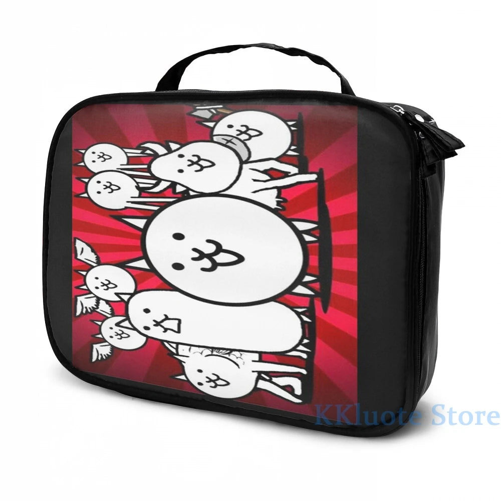 Funny Graphic Print Battle Cats USB Charge Backpack
