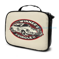 Funny Graphic Biker Herbie USB Charge Backpack School Travel Laptop Bag